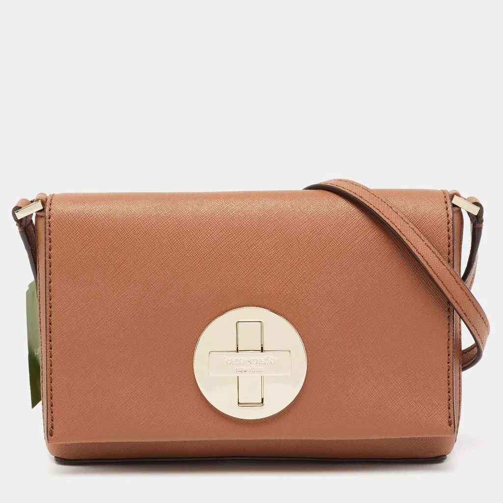 商品[二手商品] Kate Spade|Kate Spade Brown Leather Flap Sally Crossbody Bag,价格¥821,第1张图片