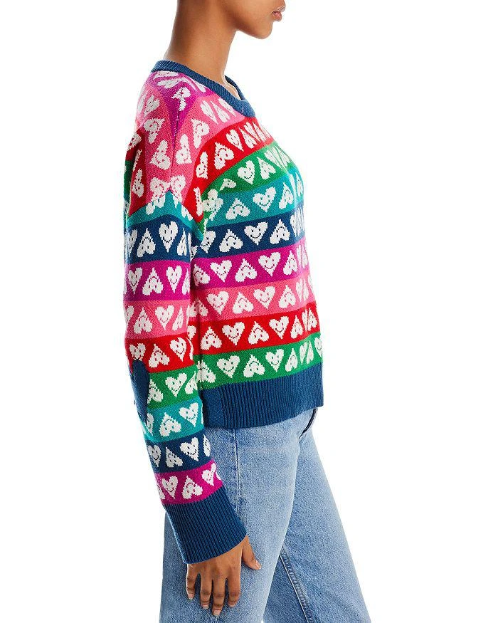 商品AQUA|Rainbow Heart Crewneck Sweater - 100% Exclusive,价格¥221,第4张图片详细描述