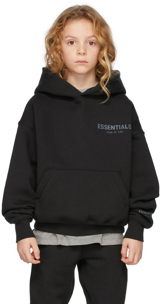 商品Essentials|Kids Black Pullover Hoodie,价格¥443,第4张图片详细描述