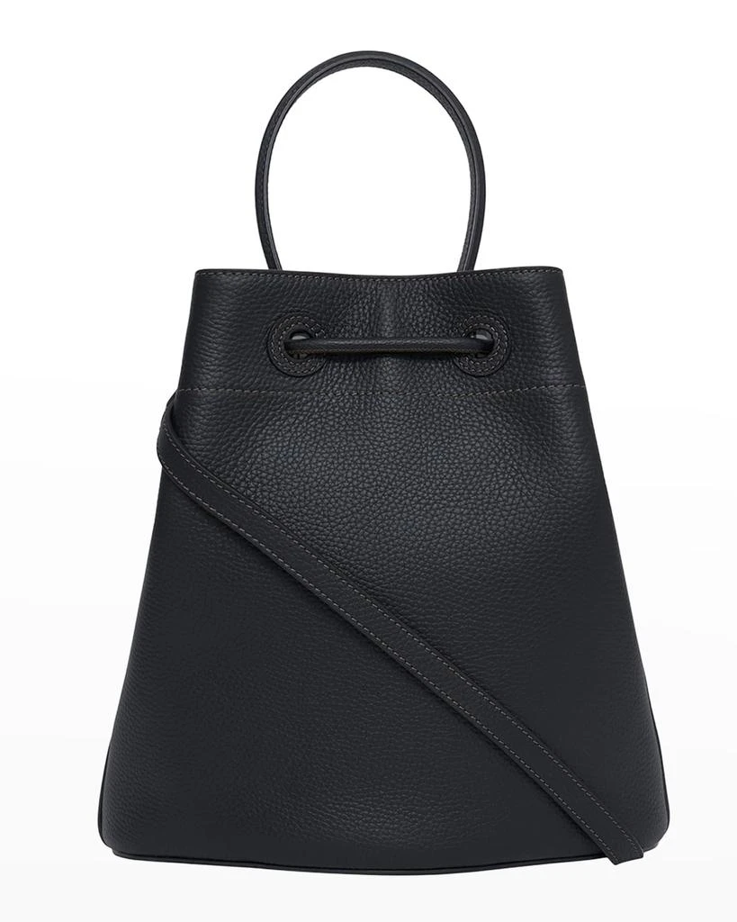 商品Burberry|Small TB Drawstring Leather Bucket Bag,价格¥17376,第4张图片详细描述