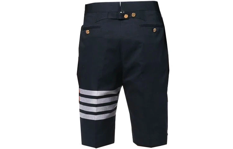 商品[国内直发] Thom Browne|SS22 印花四条纹直筒短裤 男款 蓝色,价格¥4349,第3张图片详细描述