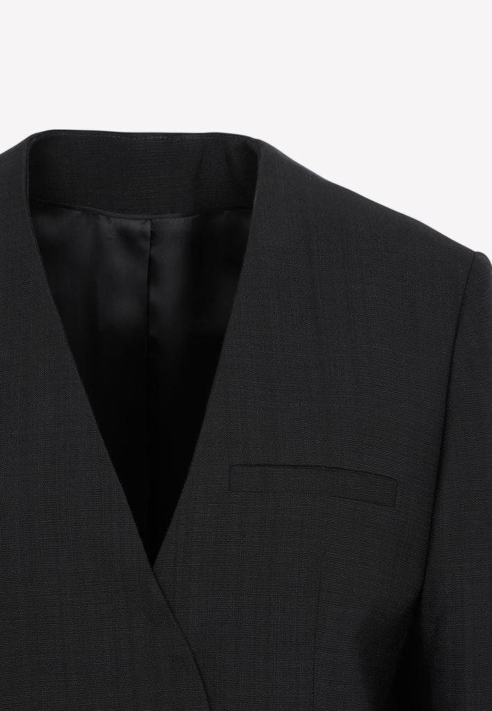 商品Totême|Collarless Tailored Suit Blazer,价格¥3827,第6张图片详细描述
