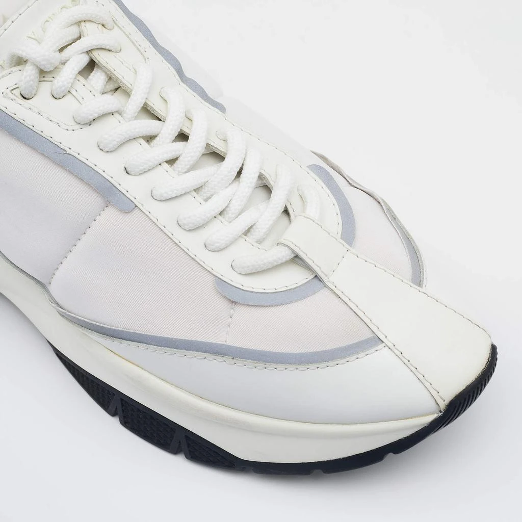 Jimmy Choo White/Grey Leather, Fabric And Neoprene Raine Low Top Sneakers Size 39 商品