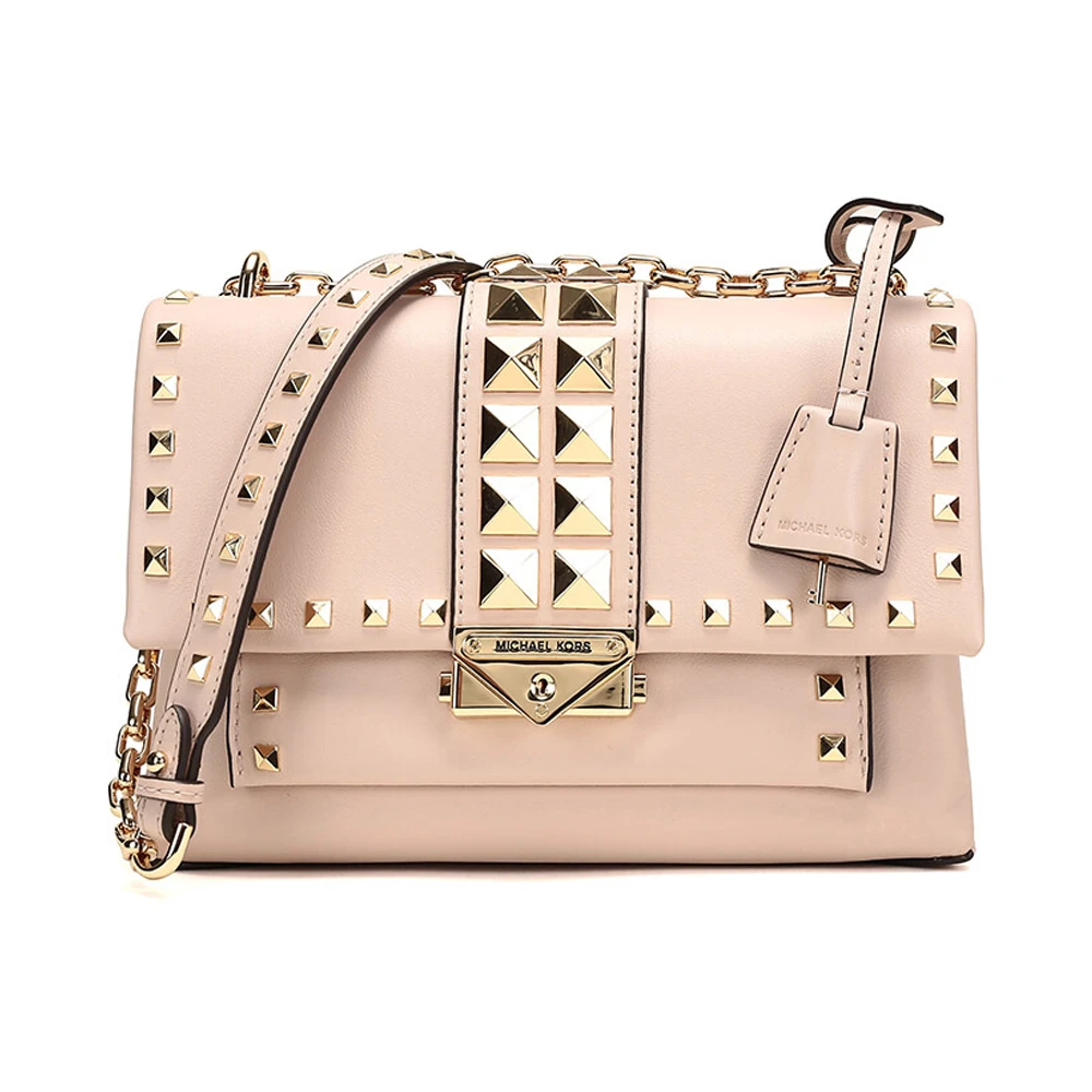 商品[国内直发] Michael Kors|MICHAEL KORS 女士粉色中号牛皮革单肩斜挎包 30S9G0EL6L-SOFTPINK,价格¥1356,第1张图片