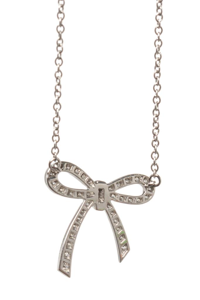 Tiffany & Co. Silver Bow Pendant Necklace商品第5张图片规格展示