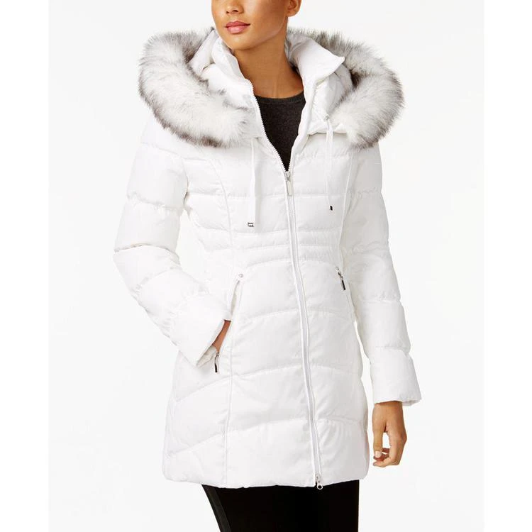 商品Laundry by Shelli Segal|Faux-Fur-Trim Down Puffer Coat,价格¥973,第1张图片