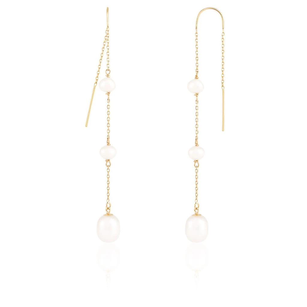 商品Splendid Pearls|14k Yellow Gold 5-6mm, 7-8mm Pearl Earrings,价格¥1425,第1张图片