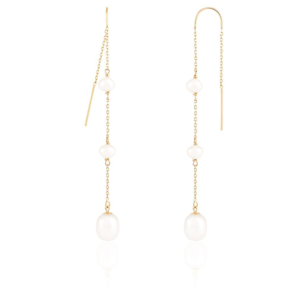 商品Splendid Pearls|14k Yellow Gold 5-6mm, 7-8mm Pearl Earrings,价格¥1354,第1张图片