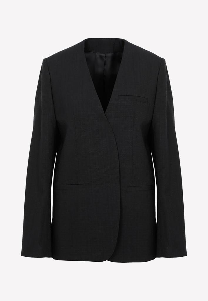 Collarless Tailored Suit Blazer商品第1张图片规格展示