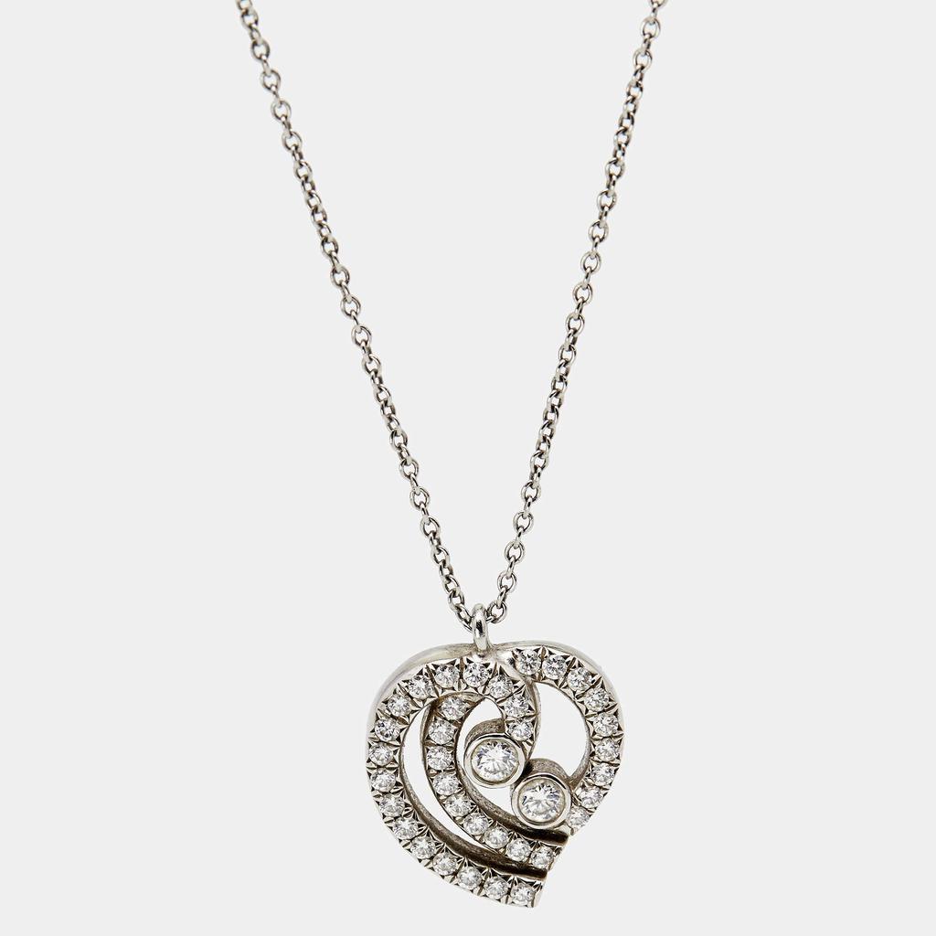 商品[二手商品] Tiffany & Co.|Tiffany & Co. Enchant Heart Diamond Platinum Pendant Necklace,价格¥18086,第1张图片