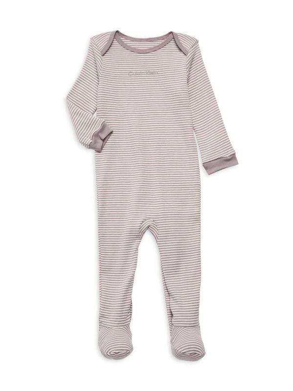 商品Calvin Klein|Baby Girl’s Striped Footie,价格¥135,第1张图片