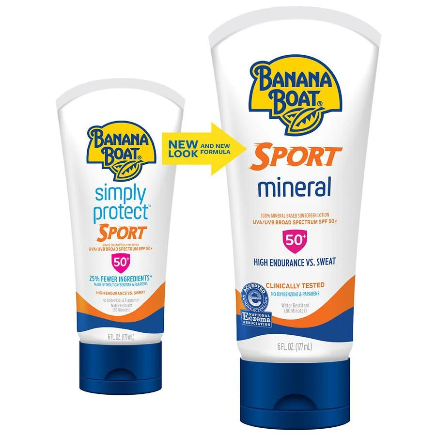 商品Banana Boat|Sport 100% Mineral Sunscreen Lotion, SPF 50+,价格¥90,第3张图片详细描述