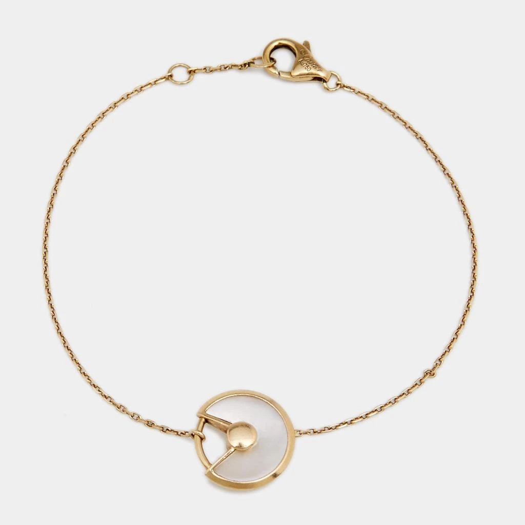 商品[二手商品] Cartier|Cartier Amulette de Cartier Mother of Pearl Diamond 18K Yellow Gold XS Model Bracelet ,价格¥8437,第3张图片详细描述