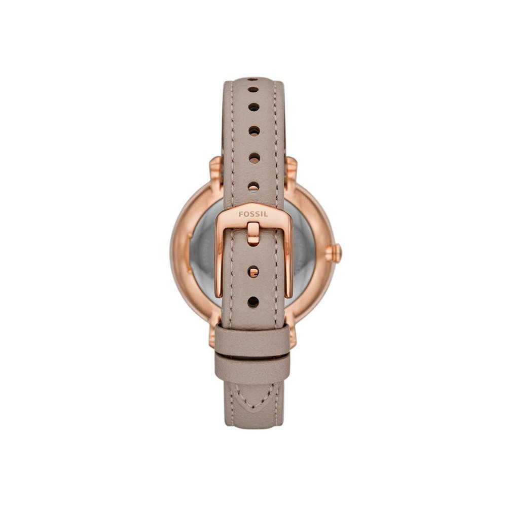 商品Fossil|Women's Jaqueline Gray Leather Strap Watch, 36mm,价格¥1115,第4张图片详细描述