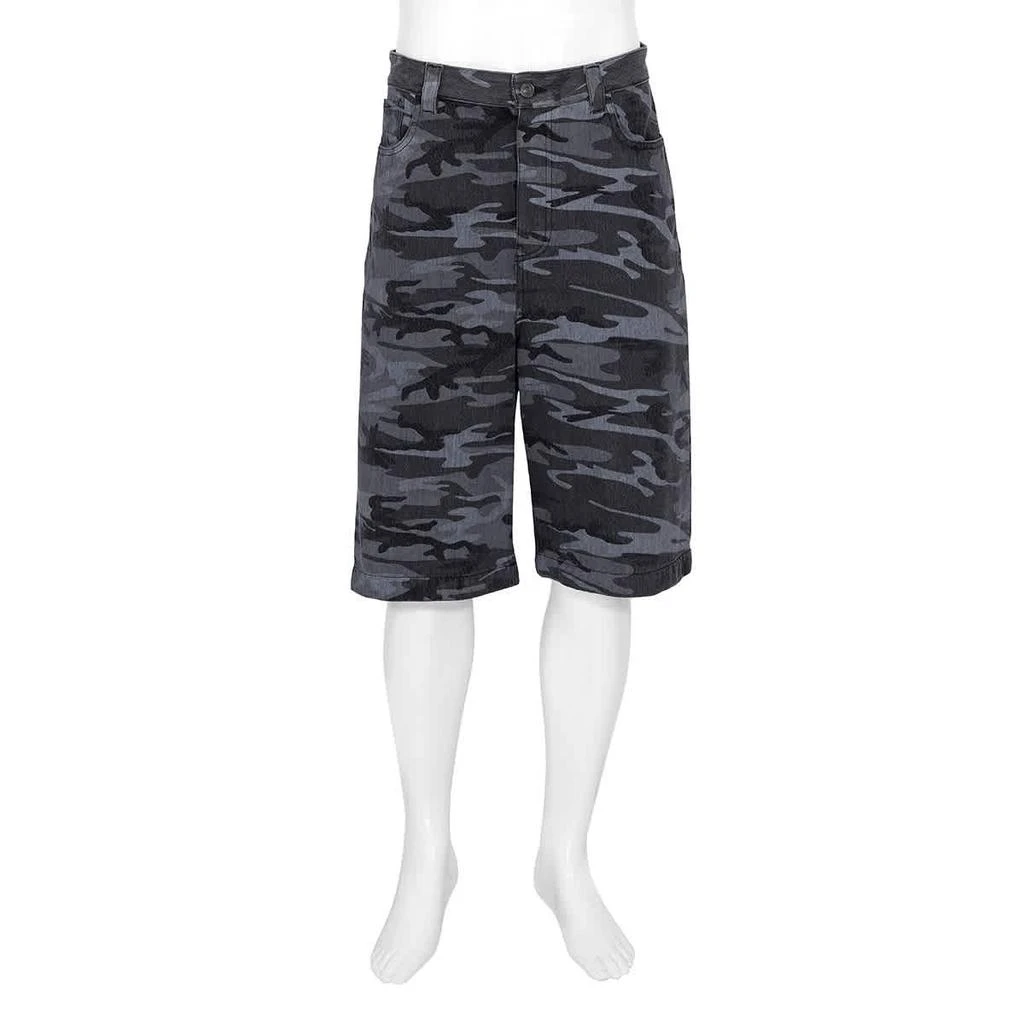 商品Balenciaga|Men's Washed Black Camou Printed Bermuda Shorts,价格¥2157-¥2337,第1张图片