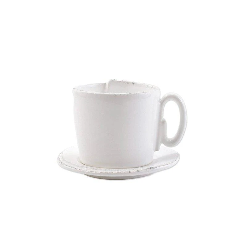 商品Vietri|Lastra White Cup and Saucer 8 OZ,价格¥410,第2张图片详细描述