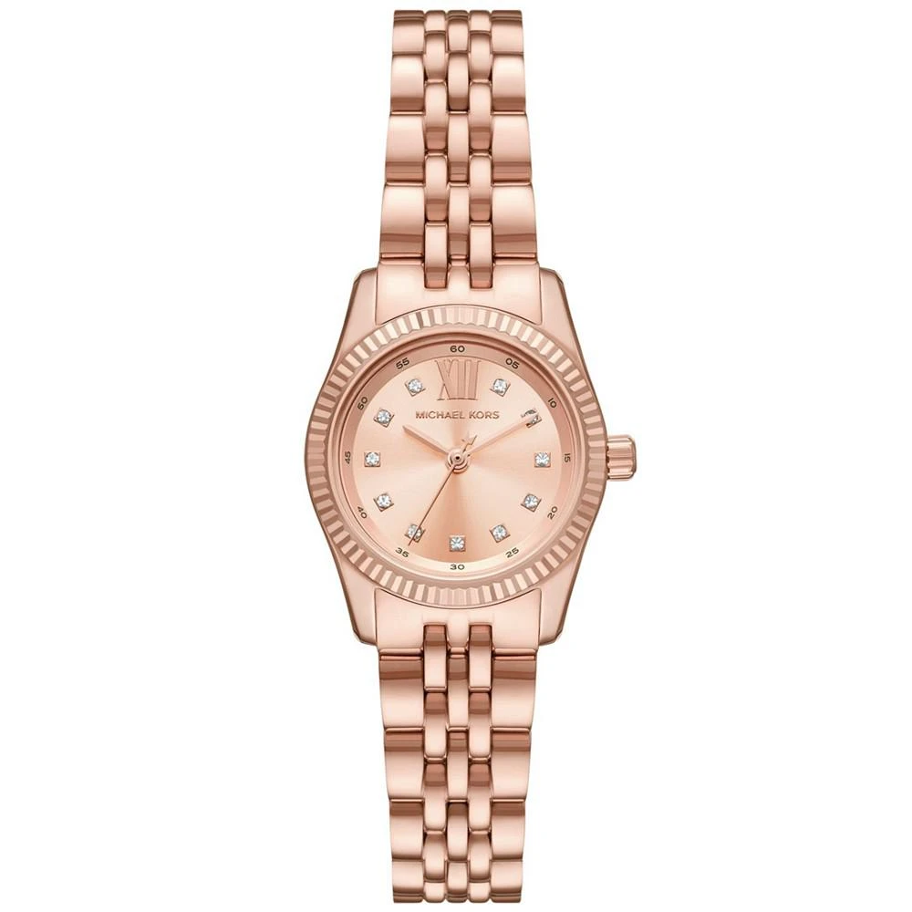 商品Michael Kors|Women's Lexington Three-Hand Rose Gold-Tone Stainless Steel Watch 26mm,价格¥1695,第1张图片