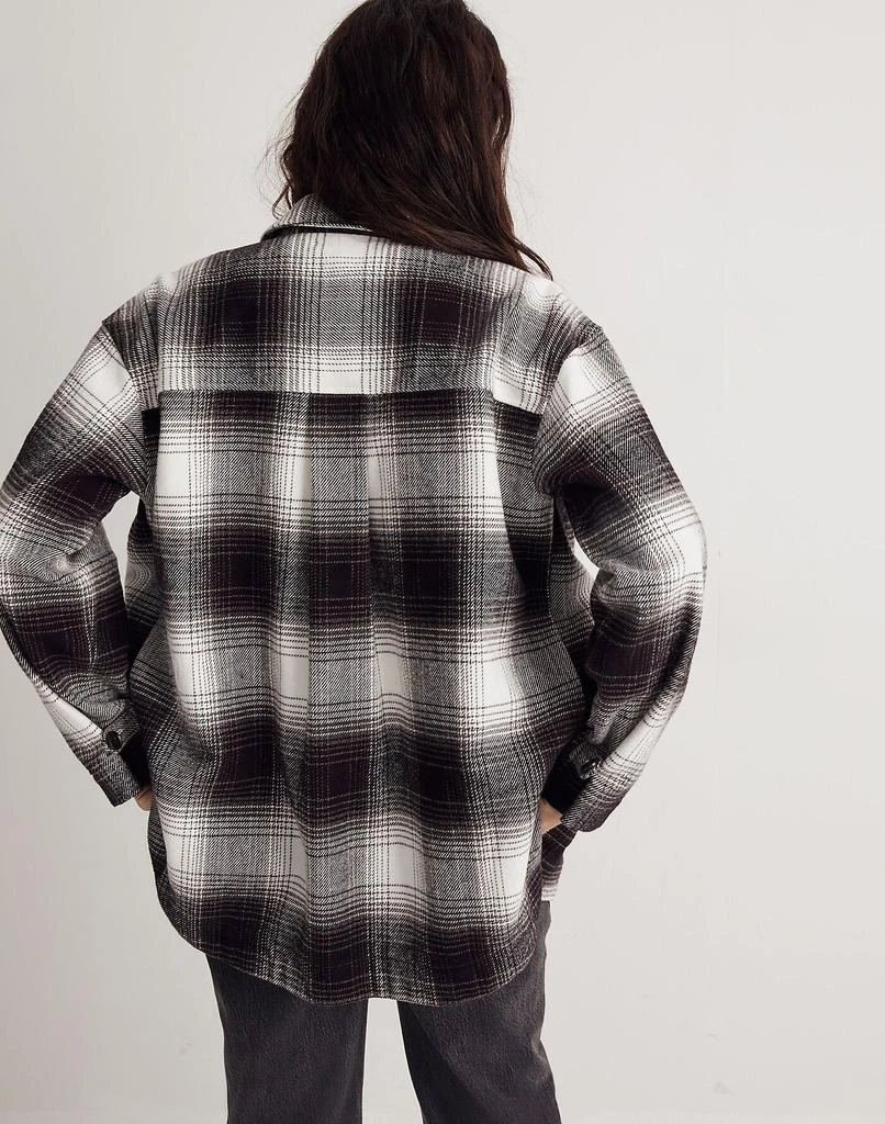 商品Madewell|Twill Flannel Shirt-Jacket in Windowpane Plaid,价格¥794,第3张图片详细描述