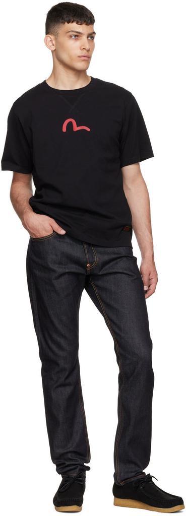 商品Evisu|Black Cotton T-Shirt,价格¥634,第6张图片详细描述