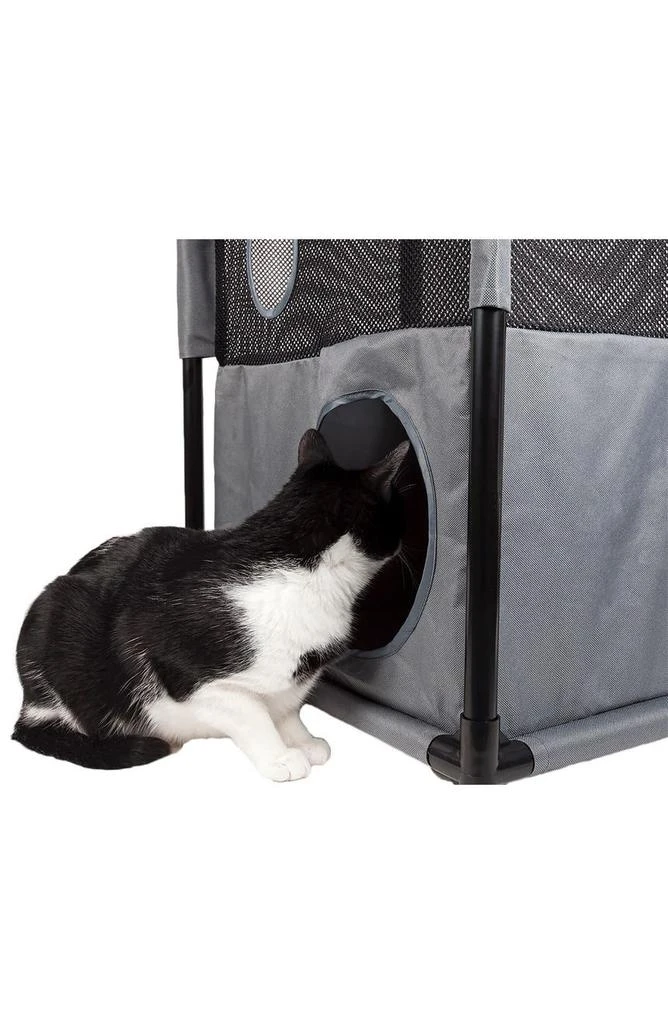 商品PETKIT|Pink/Grey Kitty-Square Obstacle Soft Folding Sturdy Play-Active Travel Collapsible Travel Pet Cat House Furniture,价格¥455,第5张图片详细描述