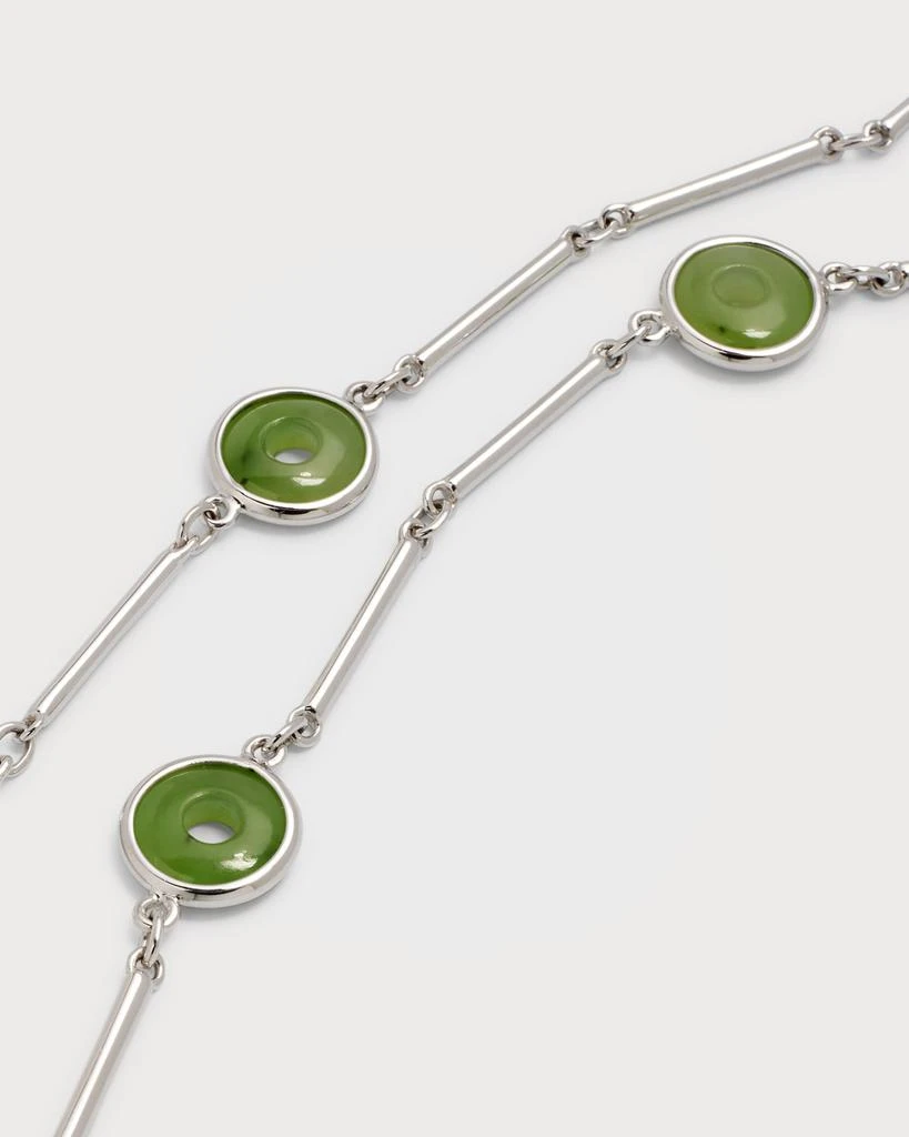 商品Sanalitro|18K White Gold Necklace with Nephrite Jade Rounds,价格¥26941,第3张图片详细描述