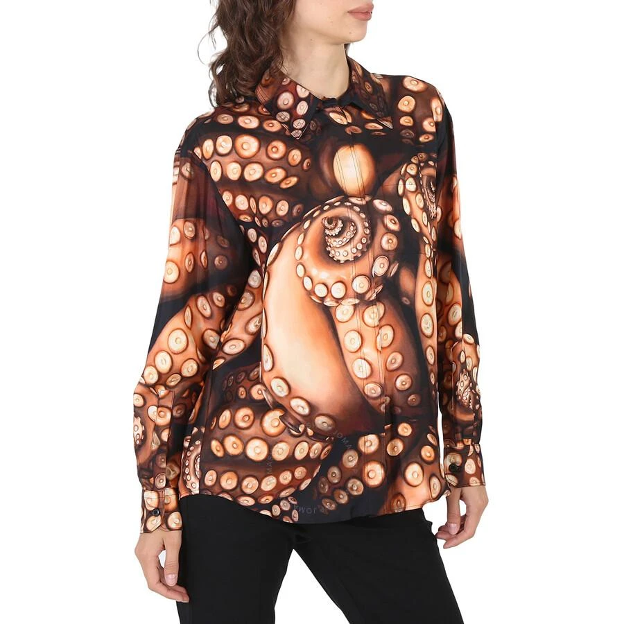 商品Burberry|Silk Twill Octopus Print Long-sleeve Oversized Shirt,价格¥1353,第3张图片详细描述