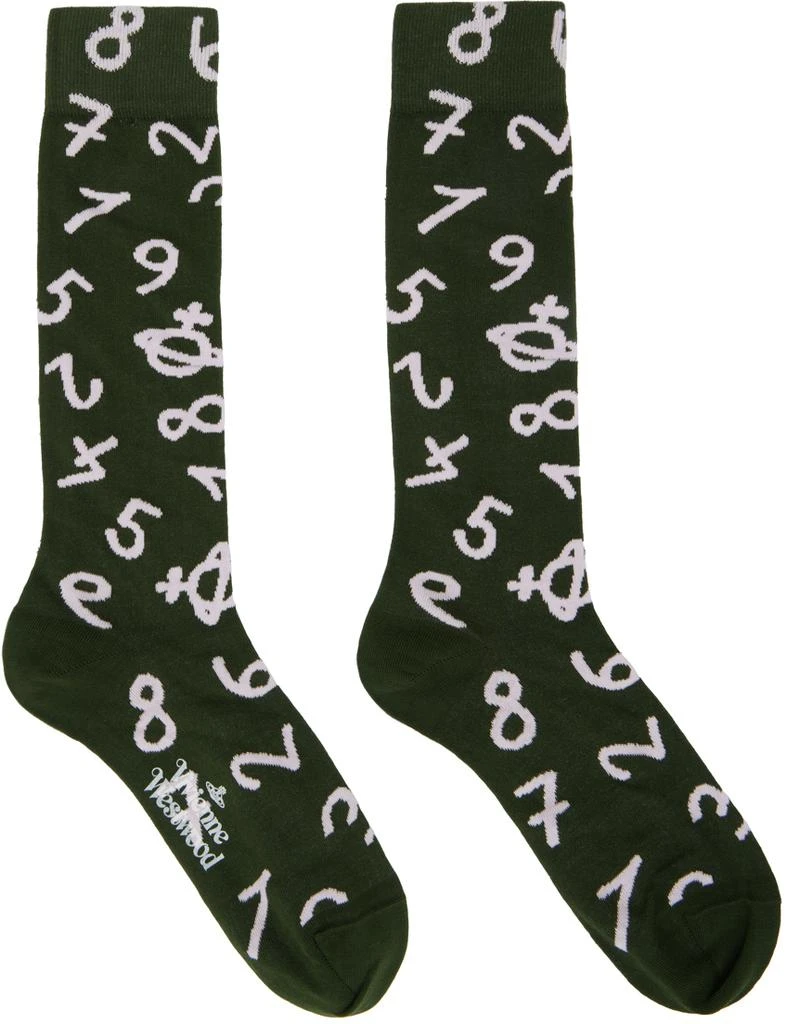 商品Vivienne Westwood|Green Numbers Socks,价格¥410,第1张图片