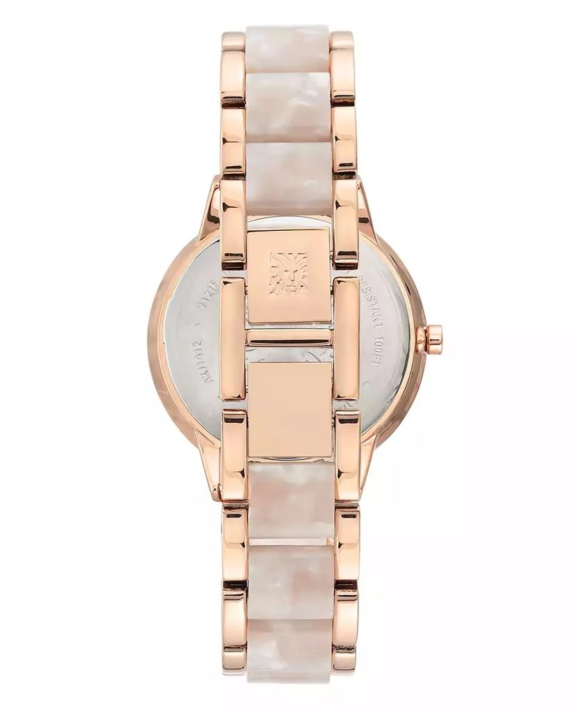 商品Anne Klein|Rose Gold-Tone and Pearlescent White Bracelet Watch 37mm,价格¥445,第3张图片详细描述