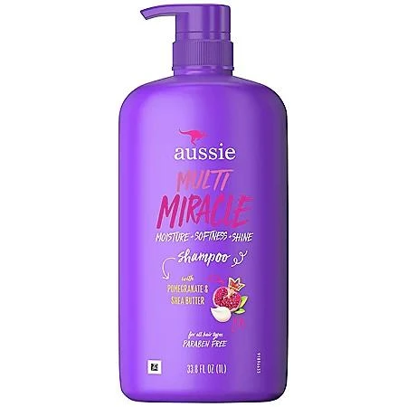 商品Aussie|Aussie Multi Miracle Shampoo with Pomegranate & Shea Butter (33.8 fl. oz.),价格¥81,第1张图片