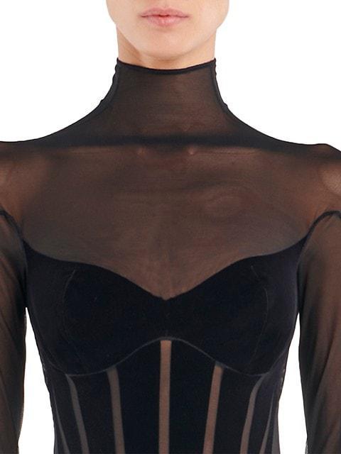 商品Wolford|Wolford x Mugler Flock Shaping Dress,价格¥5816,第7张图片详细描述