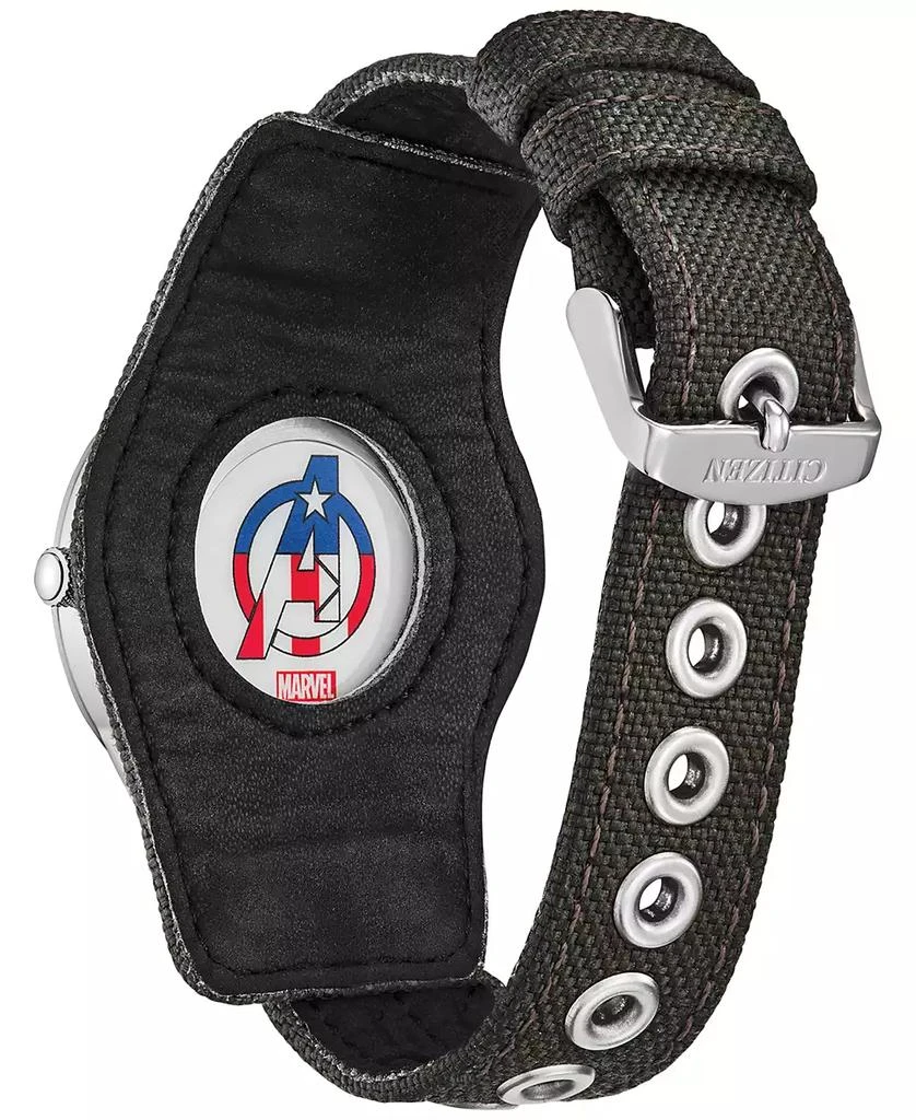 商品Citizen|Eco-Drive Men's Marvel Captain America Forever Gray Fabric Strap Watch 40mm,价格¥2260,第3张图片详细描述