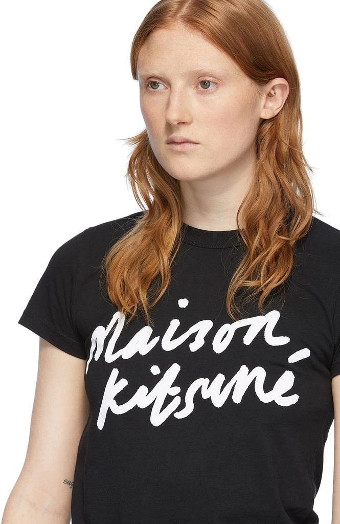 商品Maison Kitsune|Black Handwriting T-Shirt,价格¥338,第4张图片详细描述