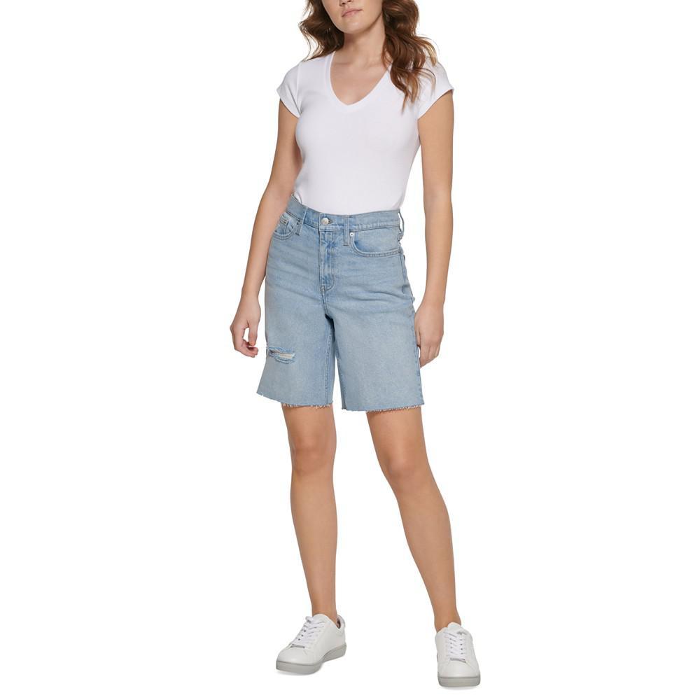 商品Calvin Klein|Petite High Rise 90s Fit Jean Shorts,价格¥134,第6张图片详细描述