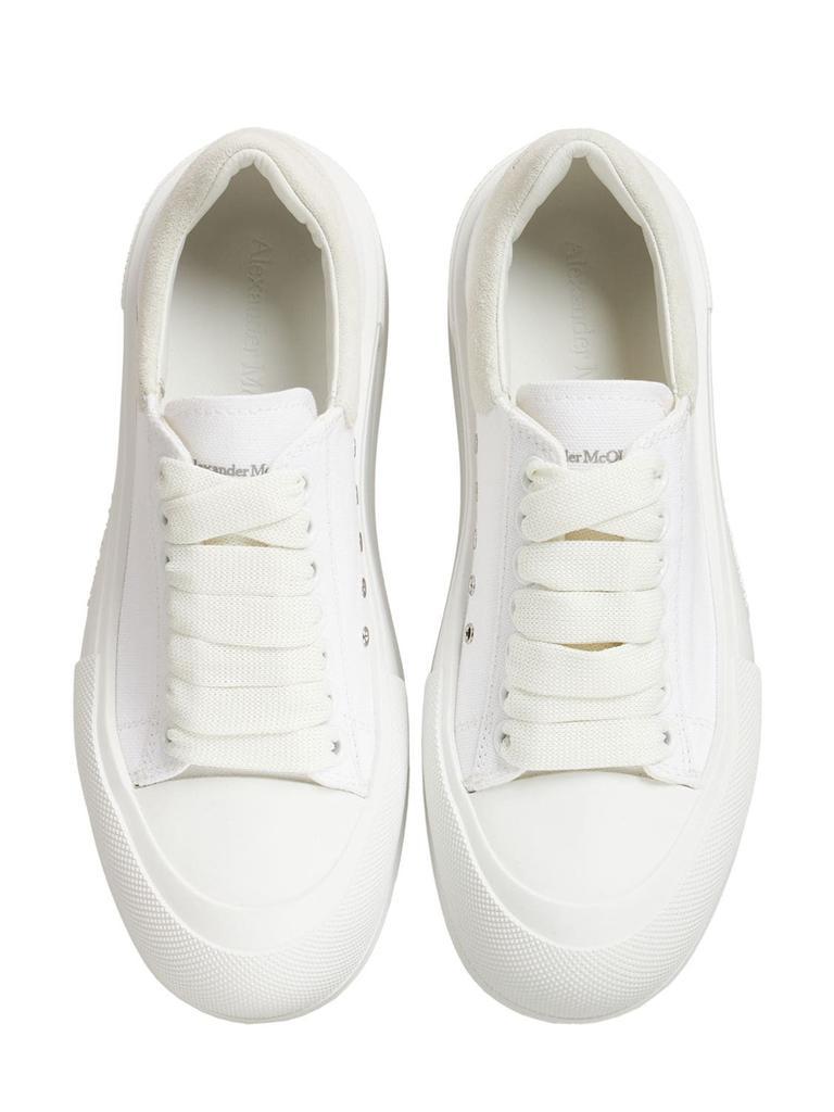 商品Alexander McQueen|45mm Deck Plimsoll Canvas Sneakers,价格¥3805,第5张图片详细描述