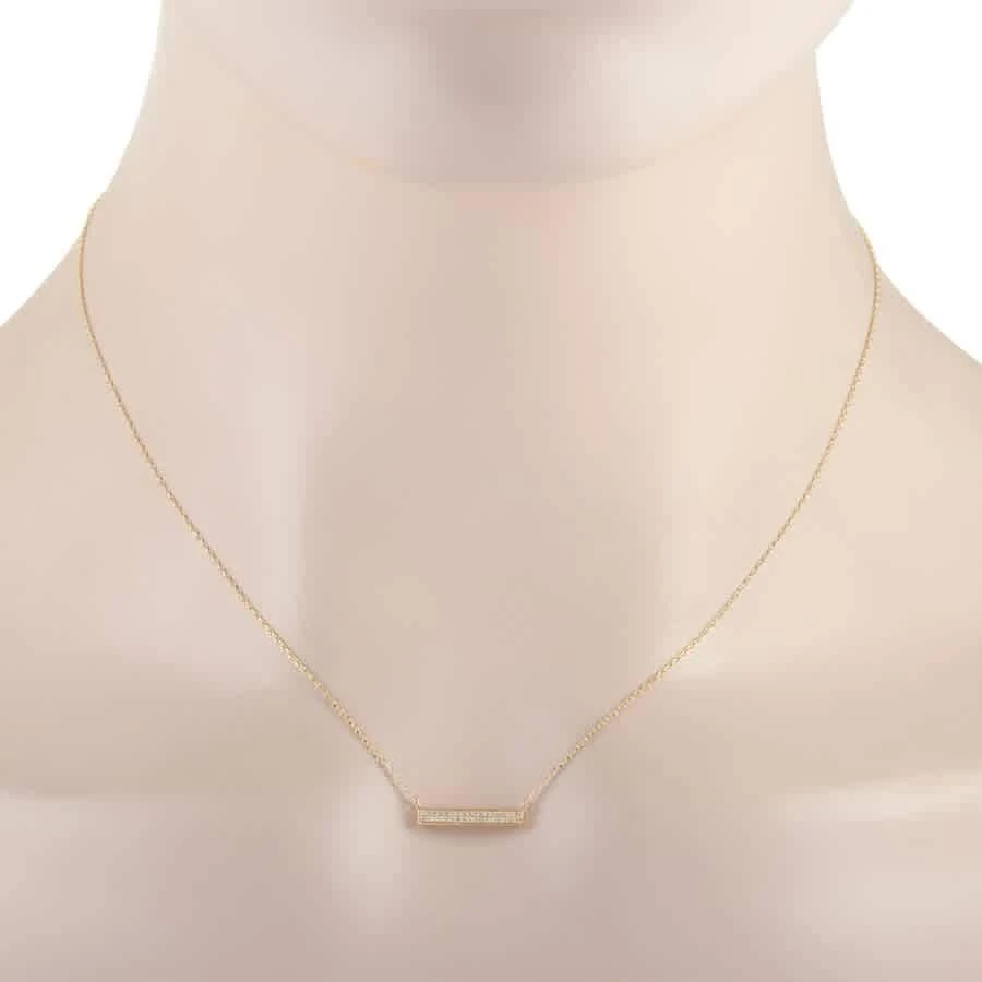 商品LB Exclusive|14K Yellow Gold 0.15ct Diamond Bar Necklace,价格¥2473,第2张图片详细描述