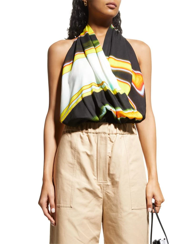 商品Ambush|Abstract Printed Belted Surplus Halter Top,价格¥1492,第1张图片