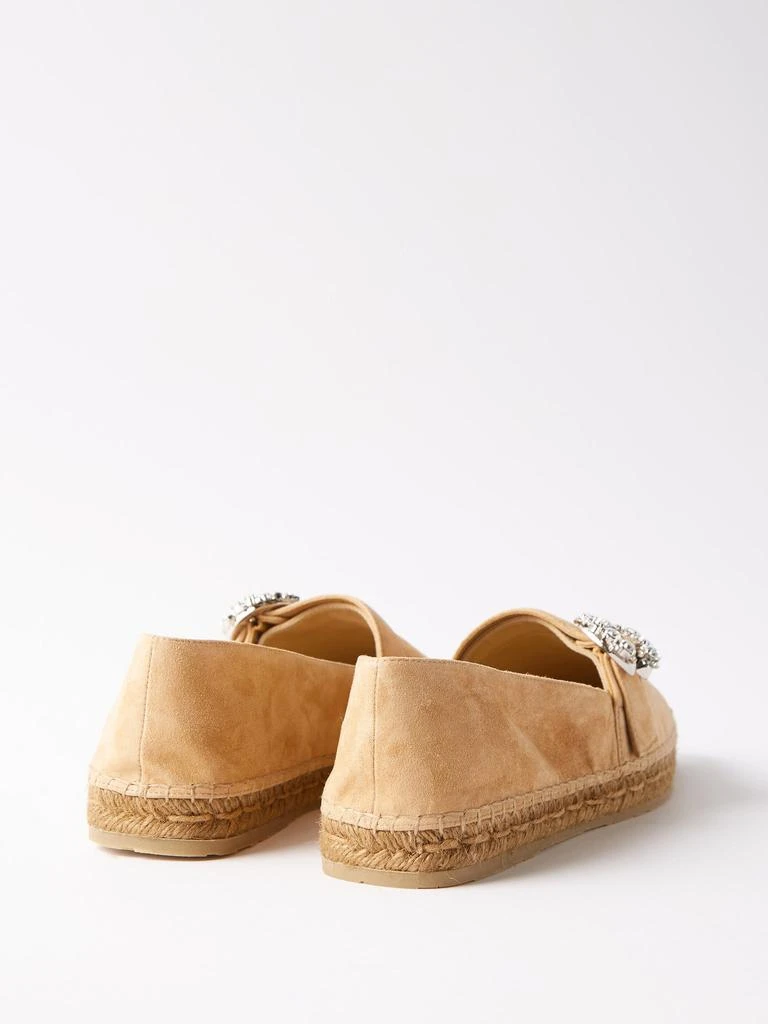 商品Jimmy Choo|Dru crystal-embellished suede espadrilles,价格¥2225,第4张图片详细描述