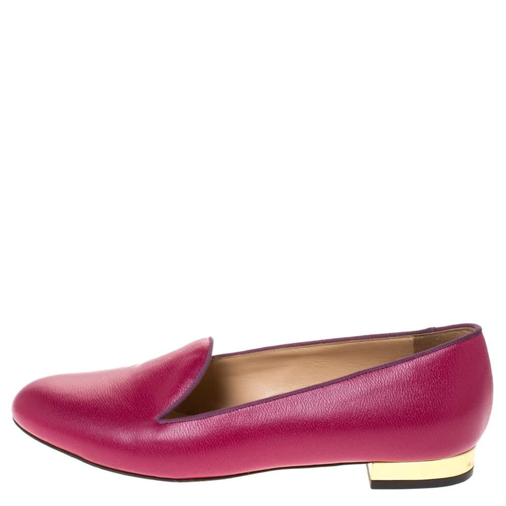 商品[二手商品] Charlotte Olympia|Charlotte Olympia Pink Leather Loafers Size 37.5,价格¥866,第2张图片详细描述