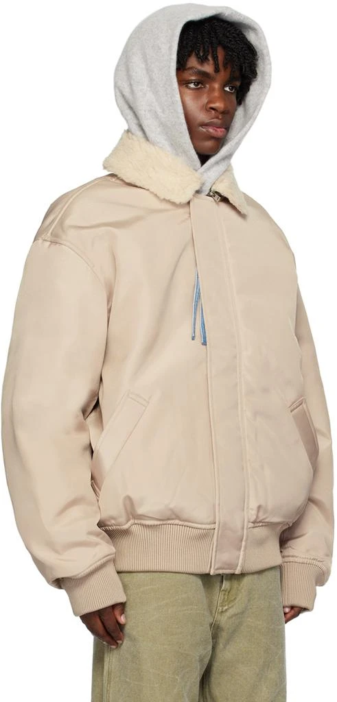 商品Acne Studios|Beige Padded Bomber Jacket,价格¥4423,第2张图片详细描述