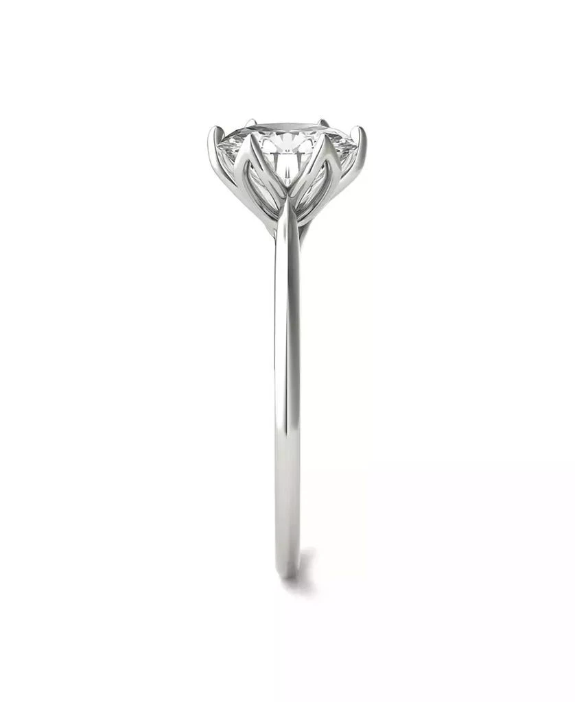 Moissanite Round Solitaire Ring (1-9/10 Carat Total Weight Diamond Equivalent) in 14K White Gold 商品