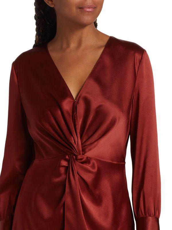 商品Theory|SMU Stretch Silk Knotted Blouse,价格¥562,第4张图片详细描述
