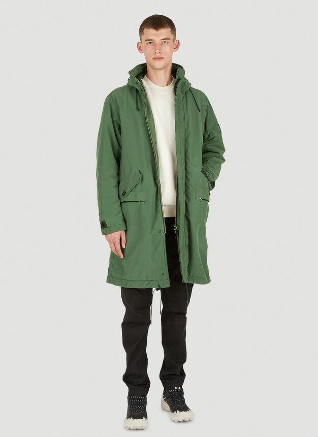 Fish Tail Parka Coat in Green商品第2张图片规格展示