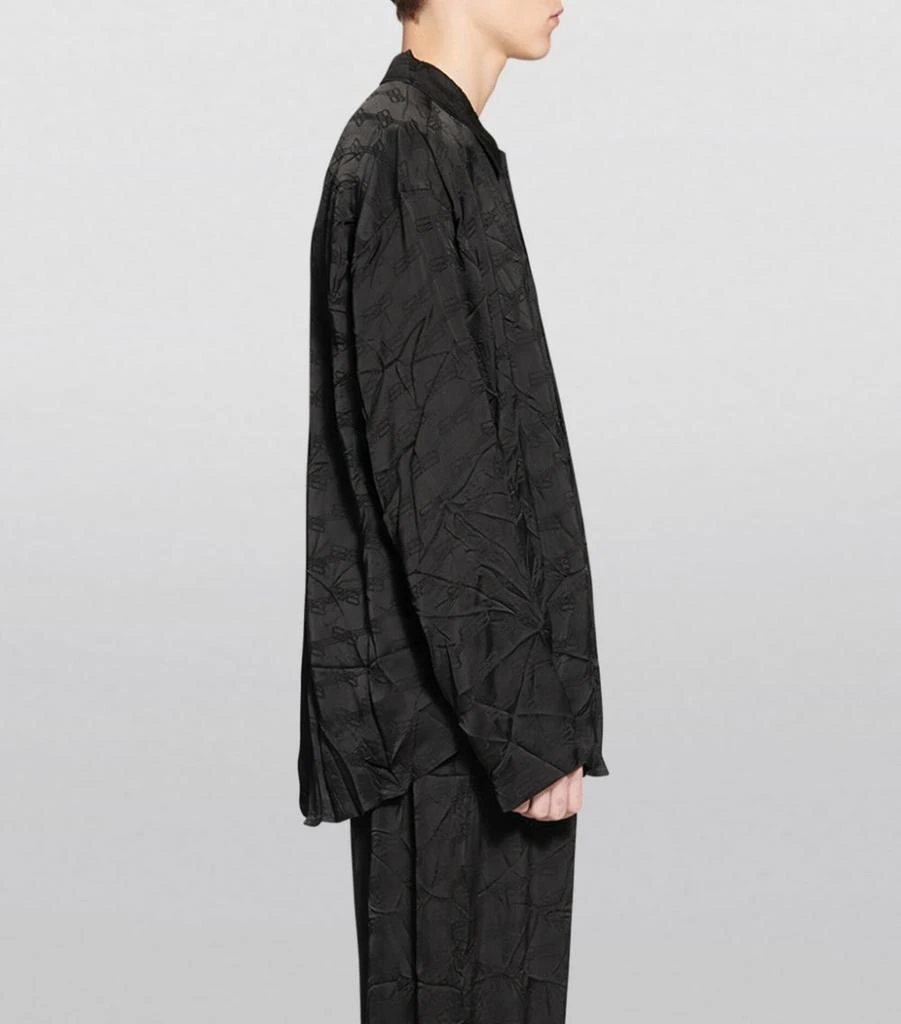 商品Balenciaga|Creased BB Logo Print Shirt,价格¥12719,第2张图片详细描述