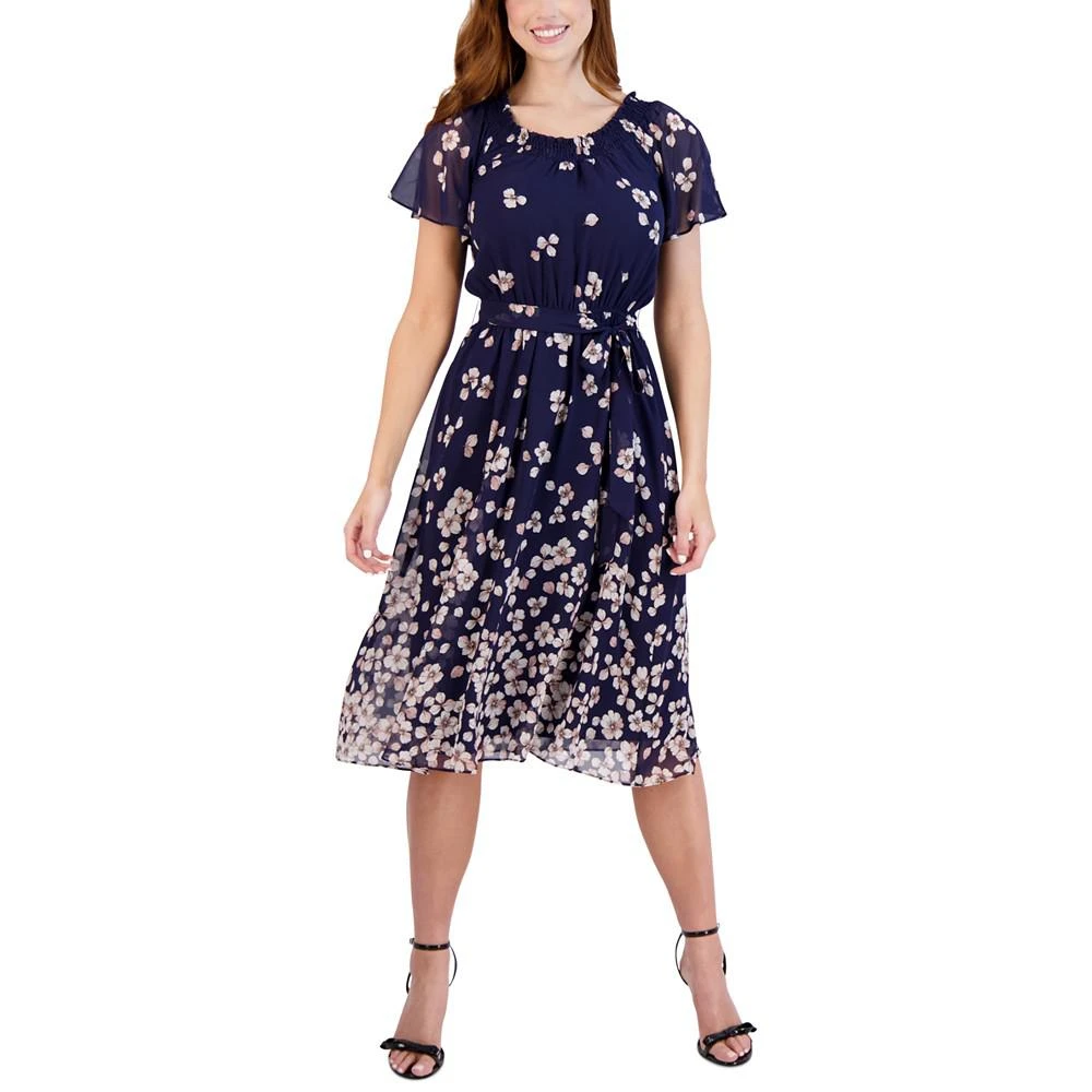 Printed Flutter-Sleeve A-Line Dress 商品