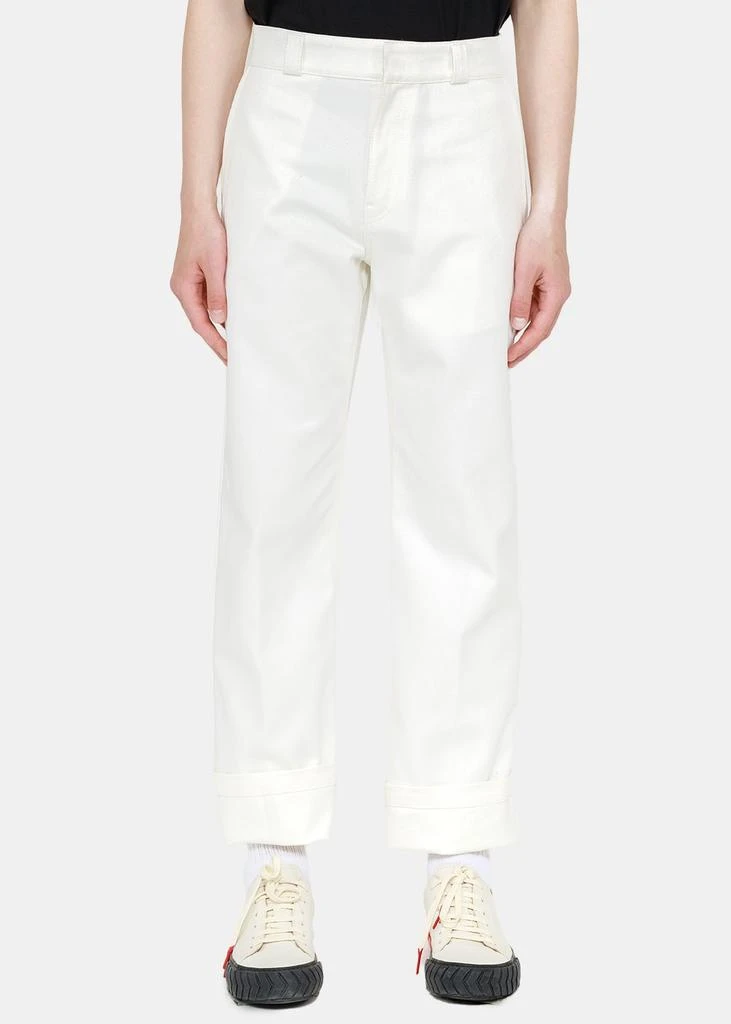 商品Loewe|Loewe White Drill Cotton Pants,价格¥2511,第1张图片
