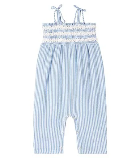 商品Louise Misha|Baby Morli striped cotton jumpsuit,价格¥673,第1张图片
