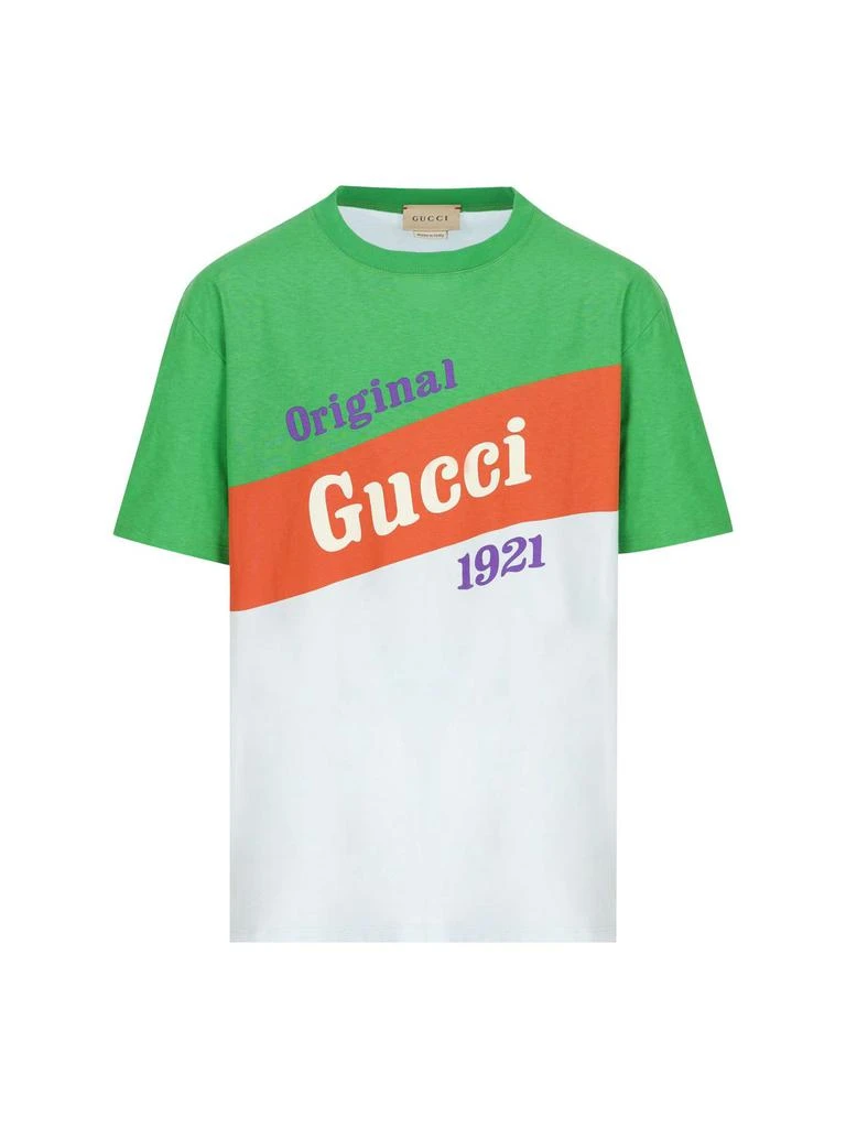 商品Gucci|Gucci Kids Logo Printed Crewneck T-Shirt,价格¥880,第1张图片