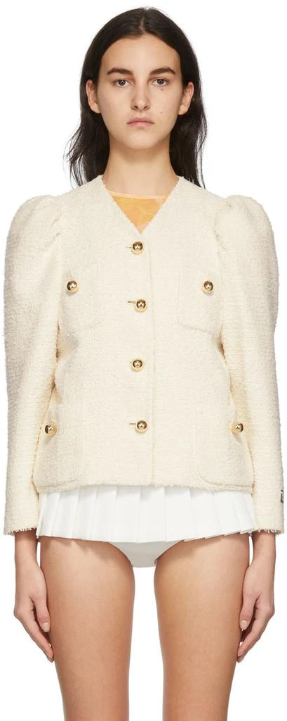 商品pushBUTTON|Off-White Tweed Jacket,价格¥2160,第1张图片