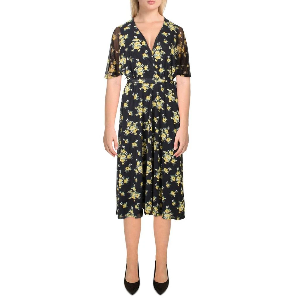 商品Sandra Darren|Sandra Darren Womens Belted Maxi Wrap Dress,价格¥122,第1张图片