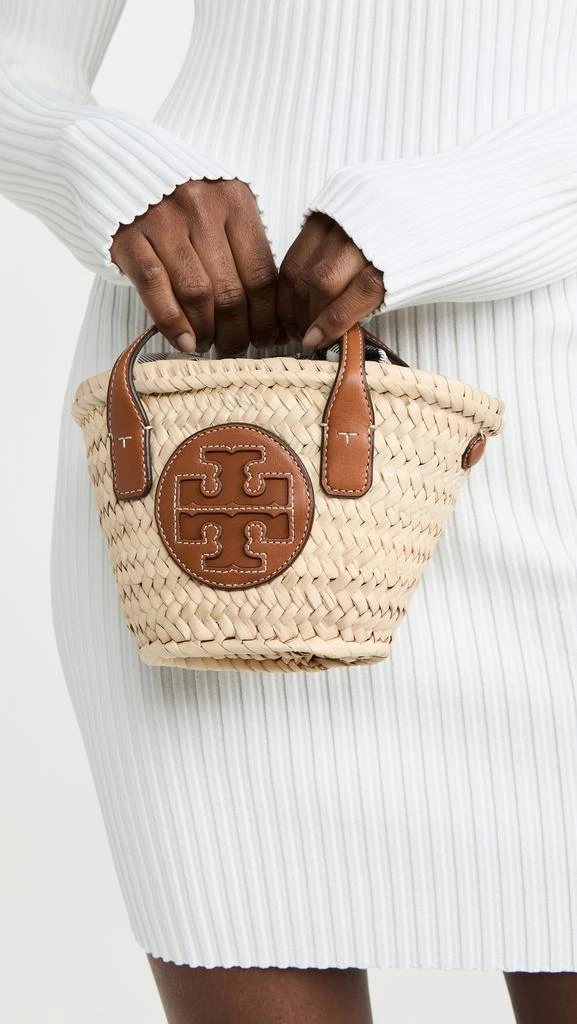 商品Tory Burch|Tory Burch Ella 草编小号篮子,价格¥1331,第3张图片详细描述